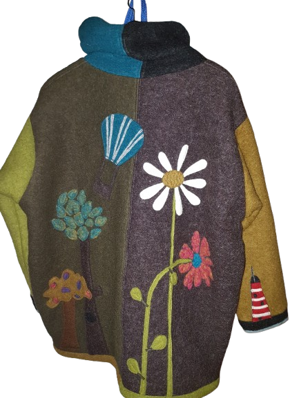 *Flora* Outdoor Pullover Filz weich gefüttert