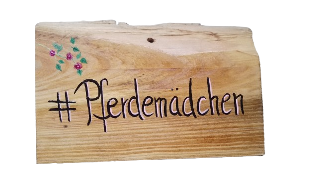 Holzschild *Pferdemädchen*