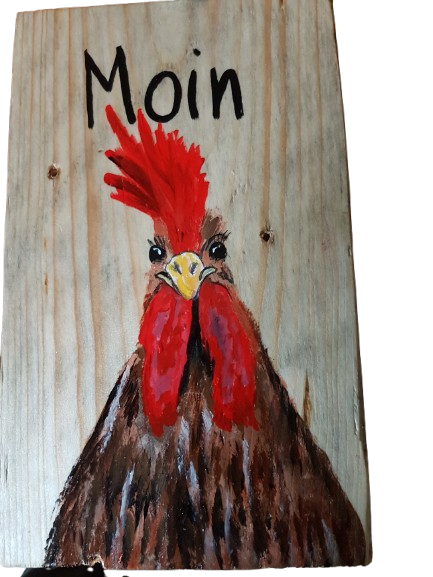 Holzschild *Moin*