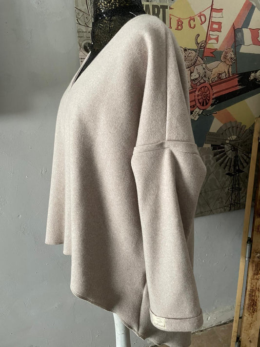 1a Top Artikel!  100% Biobaumwolle Pullover, Vokuhila