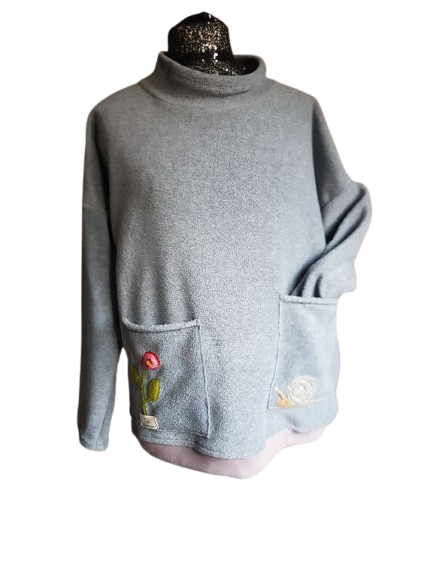 Kuschel Pullover *Ivi* von Hand genäht und befilzt